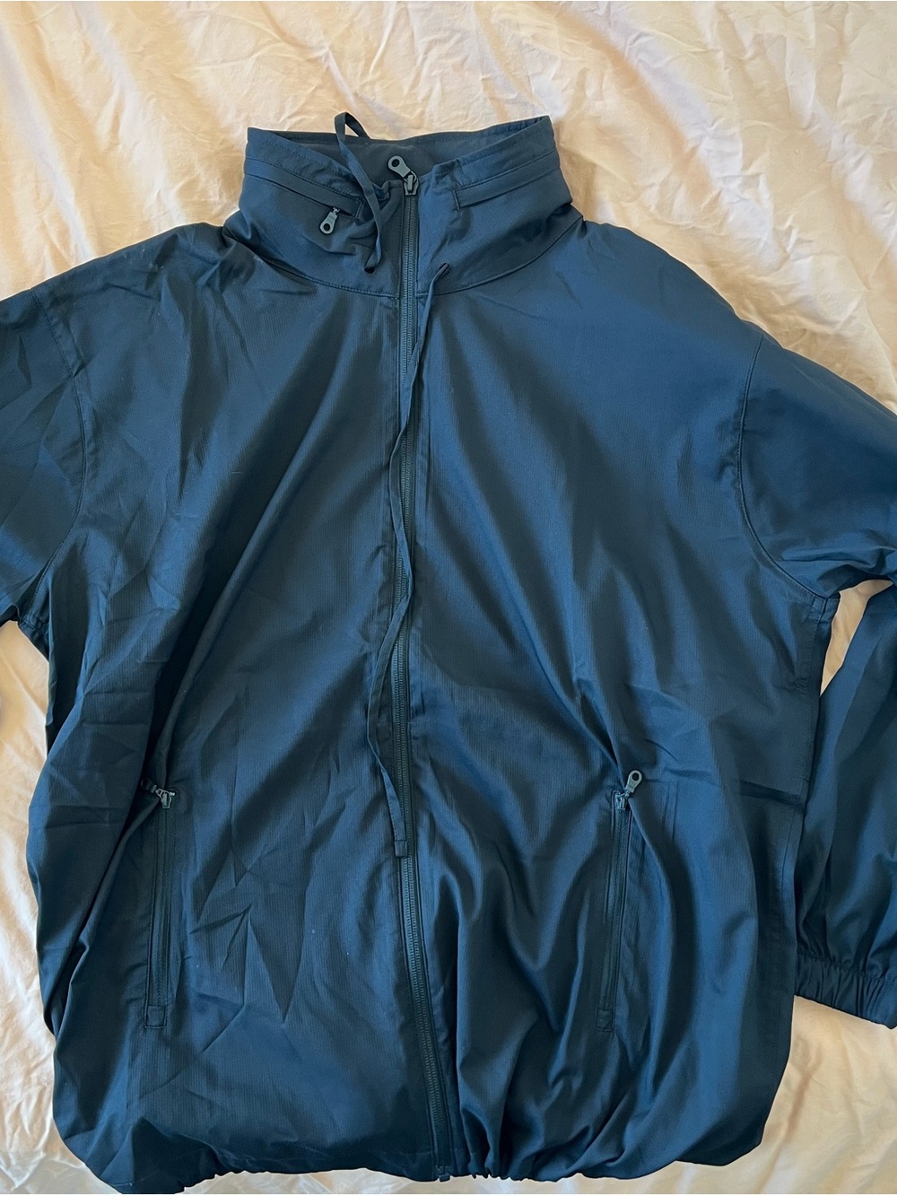 girlfriend collective black Windbreaker Jacket with Stand Collar